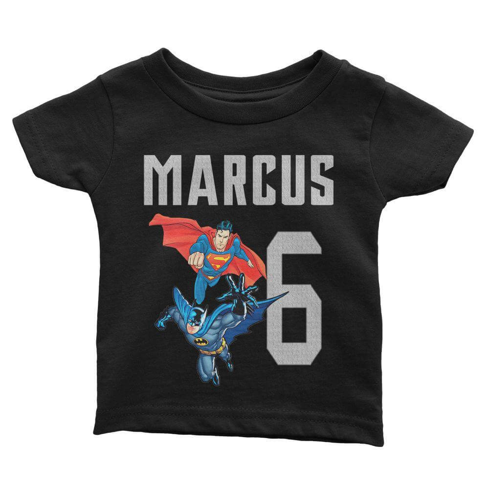 Samenhangend binnenkort Nieuw maanjaar Personalized Batman Superman Birthday Shirt